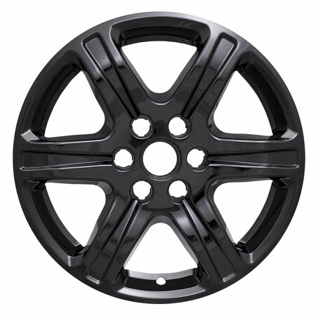 Coast2Coast 17", 6 Spoke, Gloss Black, Plastic, Set Of 4, Not Compatible With Steel Wheels IWCIMP395BLK